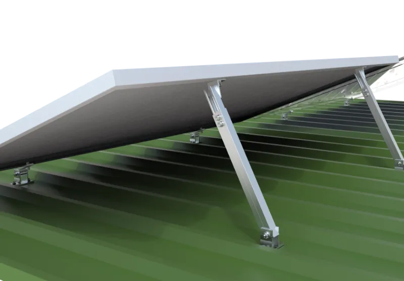 Support solaire à pied arrière réglable pour toit