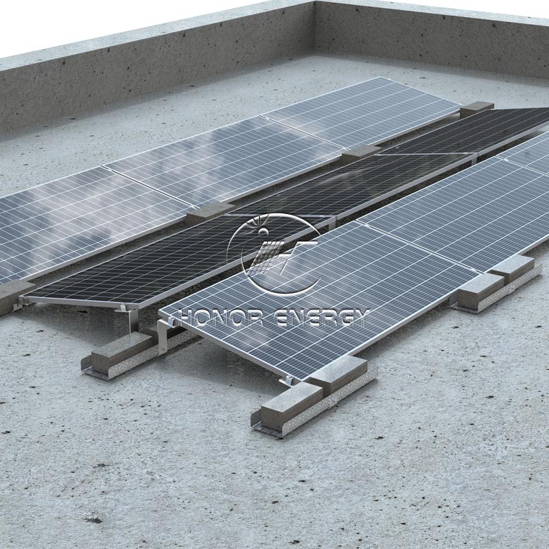 Support de toit plat en aluminium à ballastique à ballas