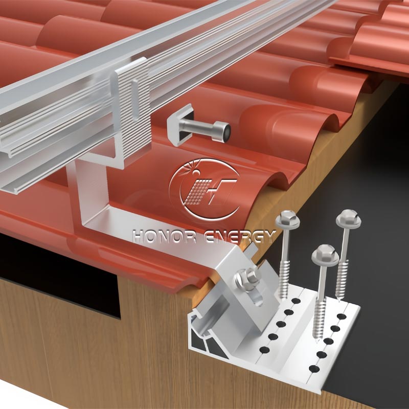 Support de toit de carreaux solaires en aluminium
