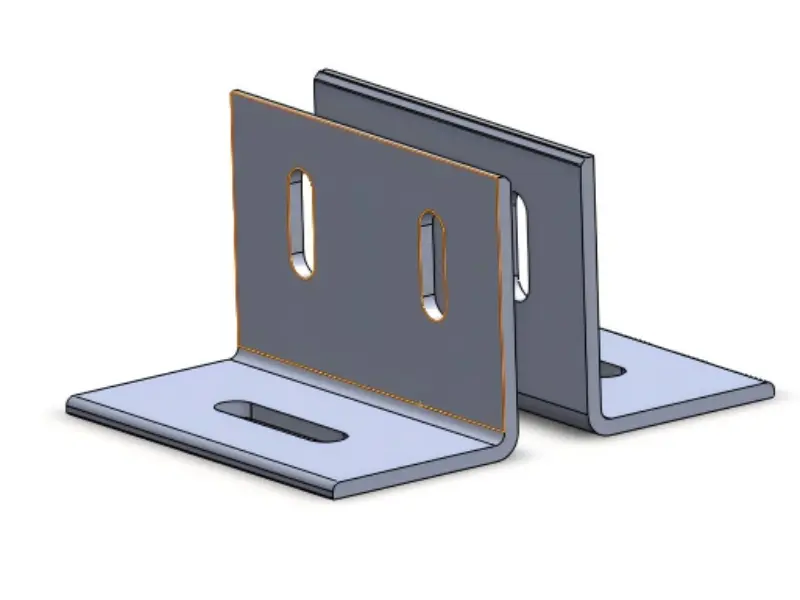 Base solaire en acier à double trou