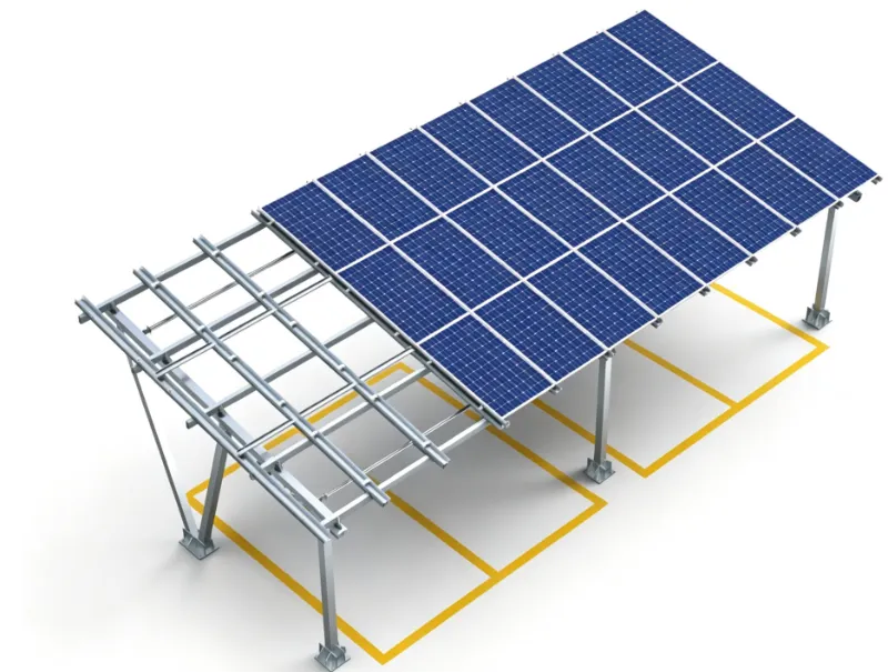 Système de montage pour abri de voiture de type solaire IV
