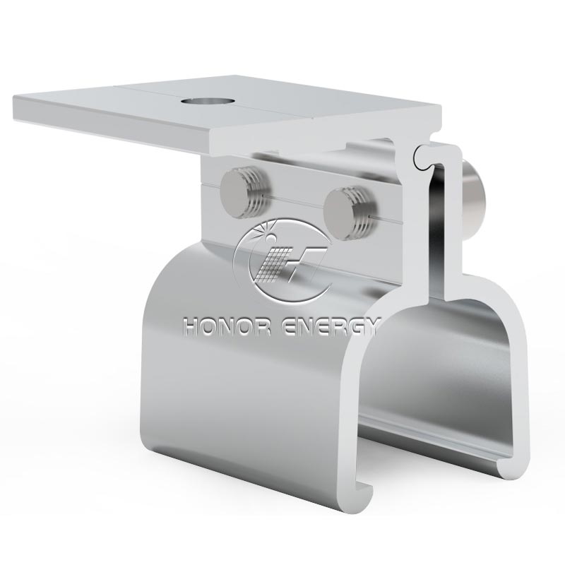 Clip solaire horloge pour toit en métal