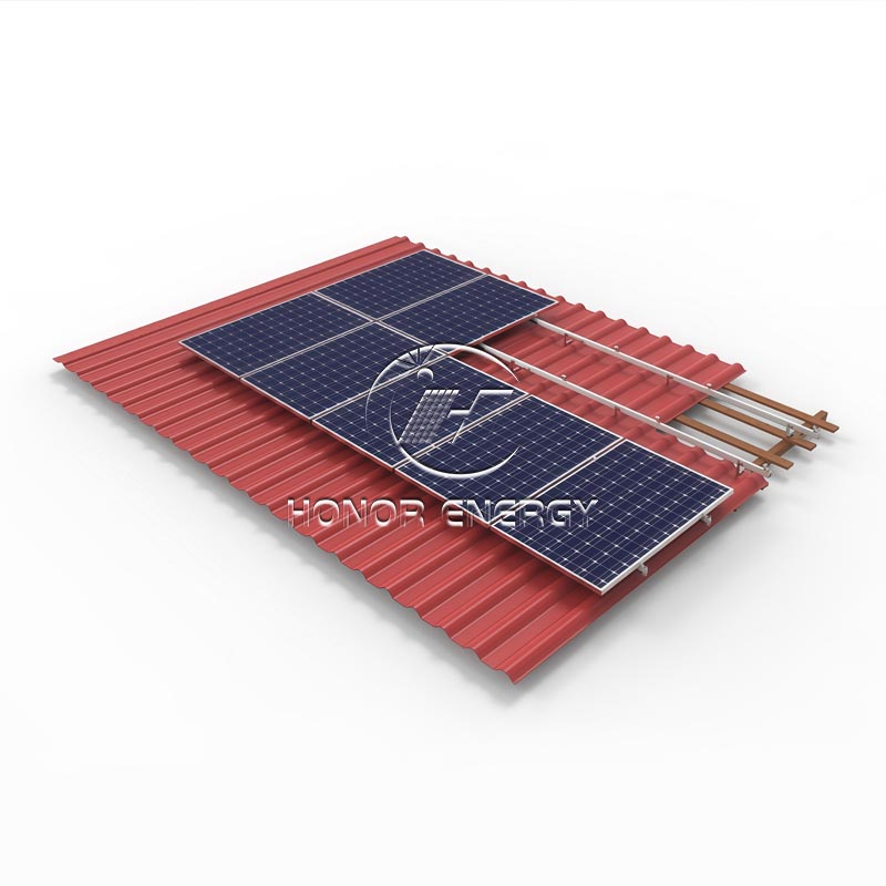 Support de toit en carreaux solaires en acier