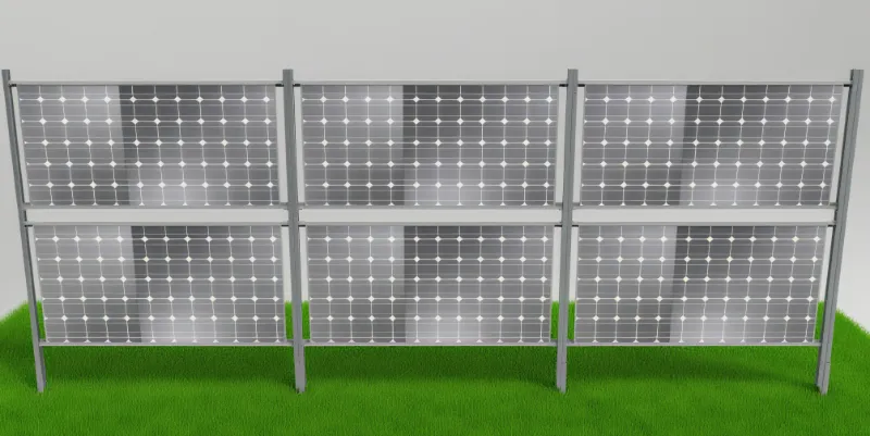Montage solaire vertical en aluminium
